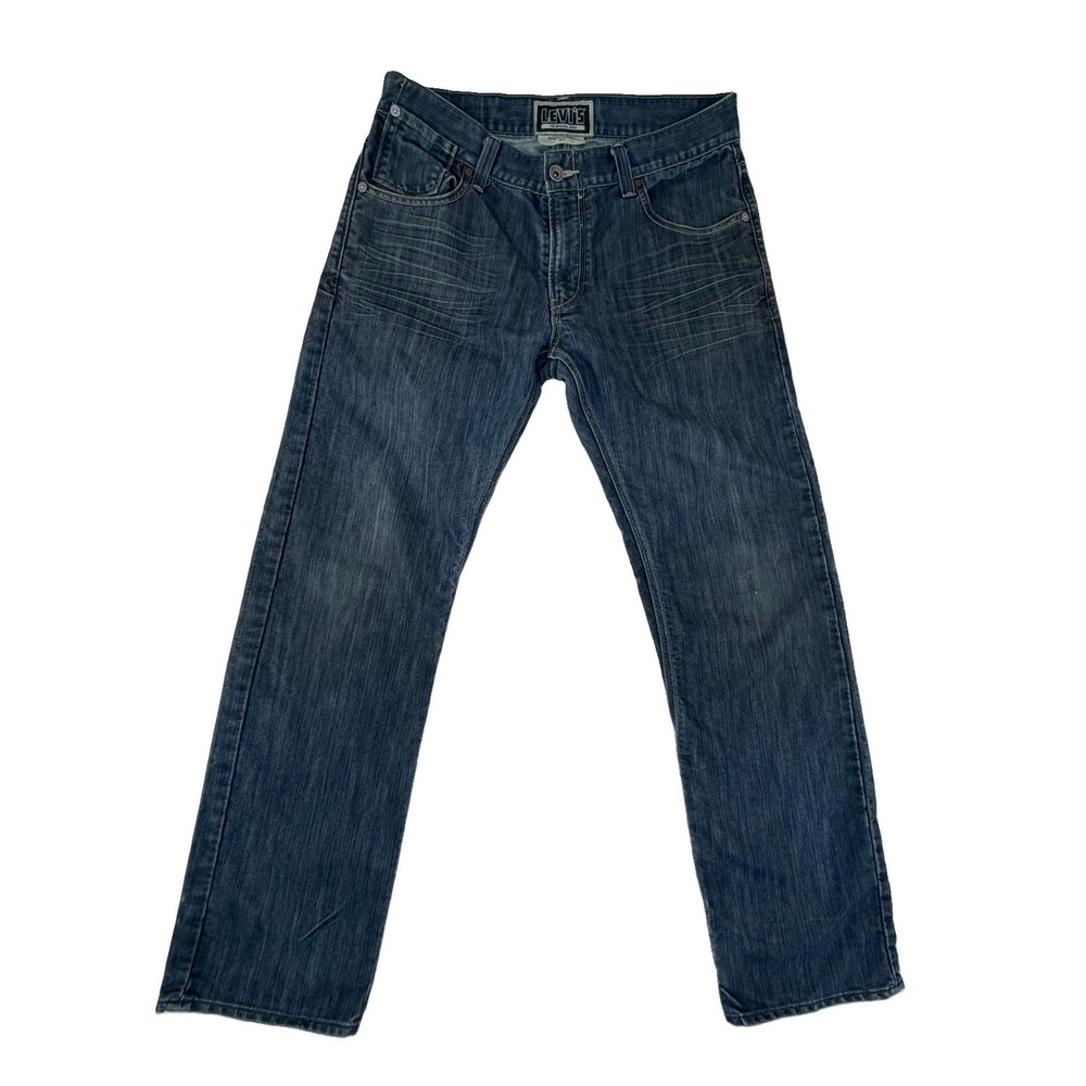 Levi's 514 Slim Straight Men's Jeans Sz 34x32 Blue Denim‎ Button Flap Pocket Y2K